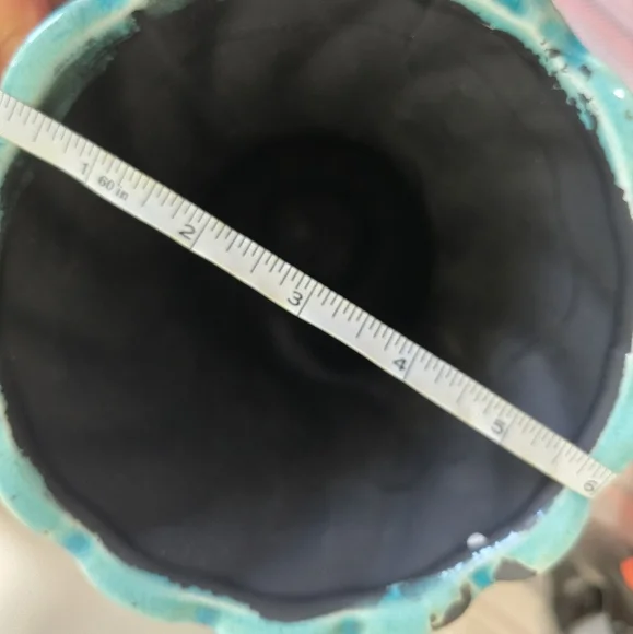 Vintage-Handmade One of a kind Mid Century Rustic Swirl Vase - Picture 5 of 5